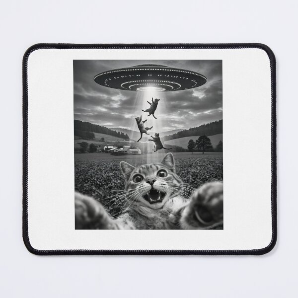 Item preview, Cat Selfie With Alien UFO Funny Cat Meme designed and sold by charoen-design.
