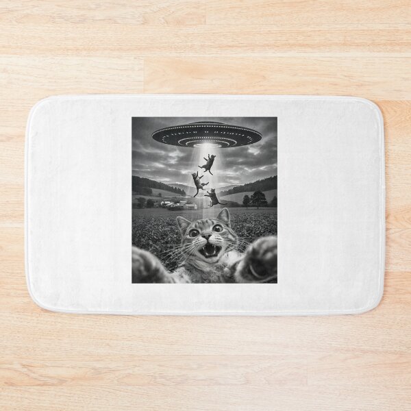 Item preview, Cat Selfie With Alien UFO Funny Cat Meme designed and sold by charoen-design.