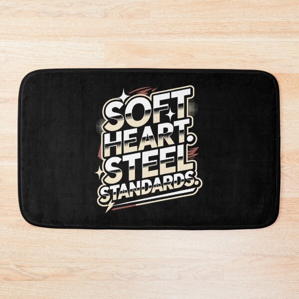 Item preview, Soft Heart. Steel Standards. Strong Mindset Motivational Quote Typography Design designed and sold by Aarvya Fashion Club ( A.F.C ).