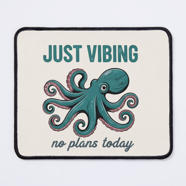 Item preview, Just Vibing Octopus T-Shirt & Sticker – Cute Relaxed Ocean Creature Graphic Tee designed and sold by ZyxDes.