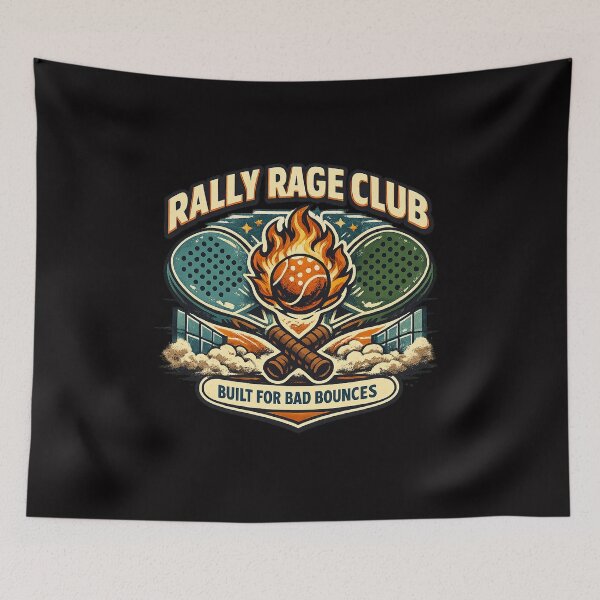 Item preview, Rally Rage Club Built For Bad Bounces Padel Design designed and sold by Concrete Coffee Studio.