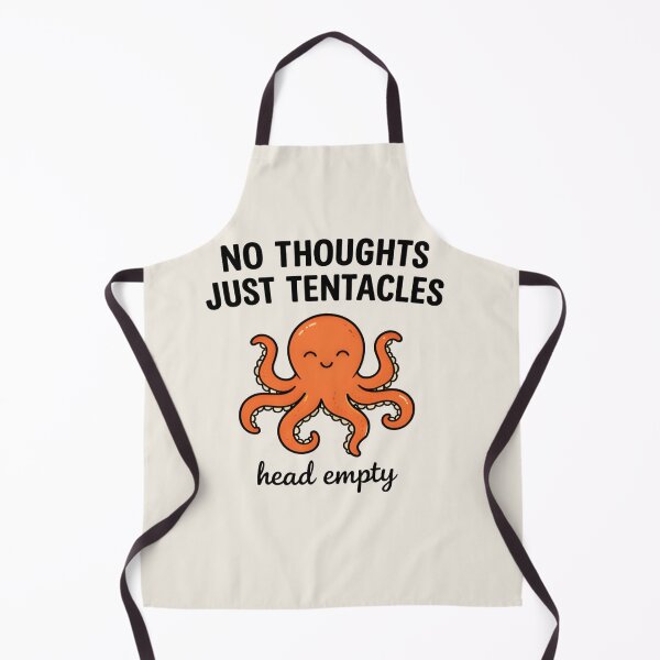 Item preview, No Thoughts Just Tentacles Octopus T-Shirt & Sticker – Funny Sea Creature Meme designed and sold by ZyxDes.