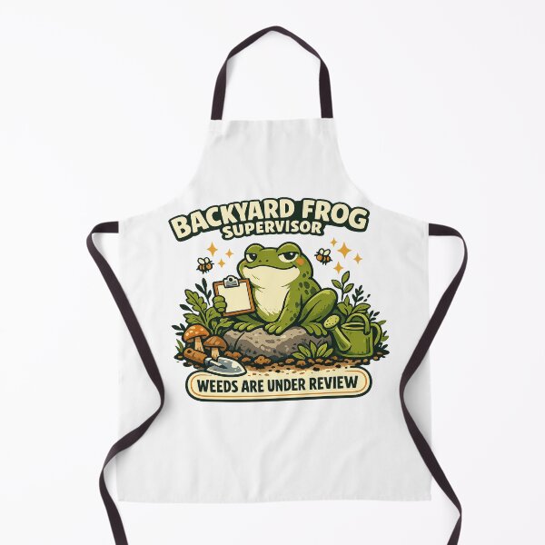 Item preview, Backyard Frog Supervisor – Weeds Are Under Review designed and sold by Concrete Coffee Studio.