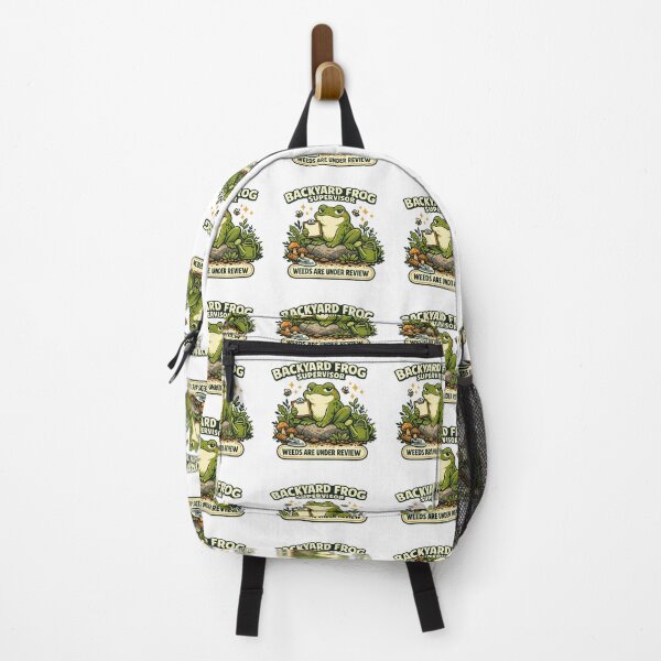 Item preview, Backyard Frog Supervisor – Weeds Are Under Review designed and sold by Concrete Coffee Studio.