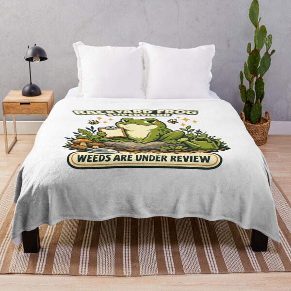 Item preview, Backyard Frog Supervisor – Weeds Are Under Review designed and sold by Concrete Coffee Studio.