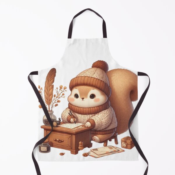 Item preview, Cozy Woodland Squirrel Writing Letters | Cottagecore Animal Illustration designed and sold by vigzhifushions.