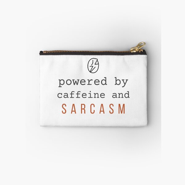Item preview, Powered by Caffeine and Sarcasm. | Sarcastic Coffee Quote designed and sold by 963shop.