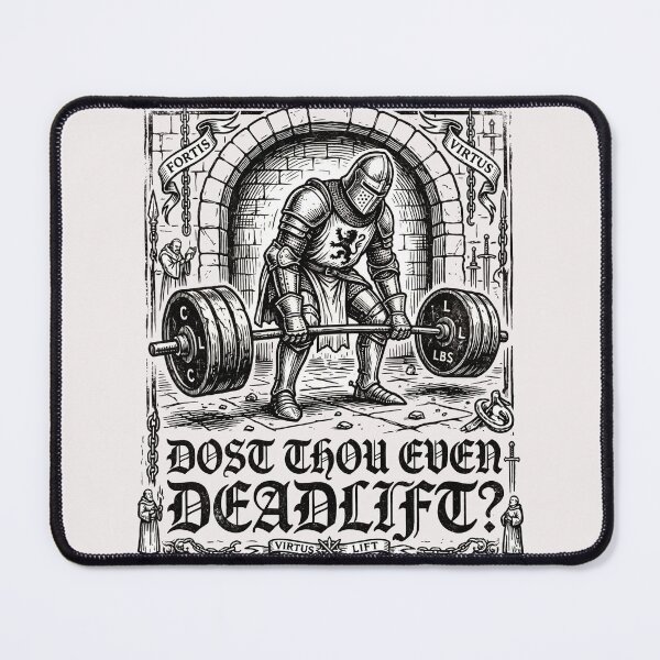 Item preview, Medieval Muscle – Dost Thou Even Deadlift? designed and sold by SisuPrintsCo.