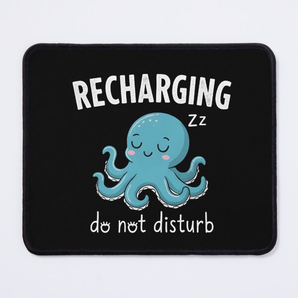 Item preview, Recharging Octopus T-Shirt & Sticker – Cute Introvert Sea Creature Graphic Tee designed and sold by ZyxDes.