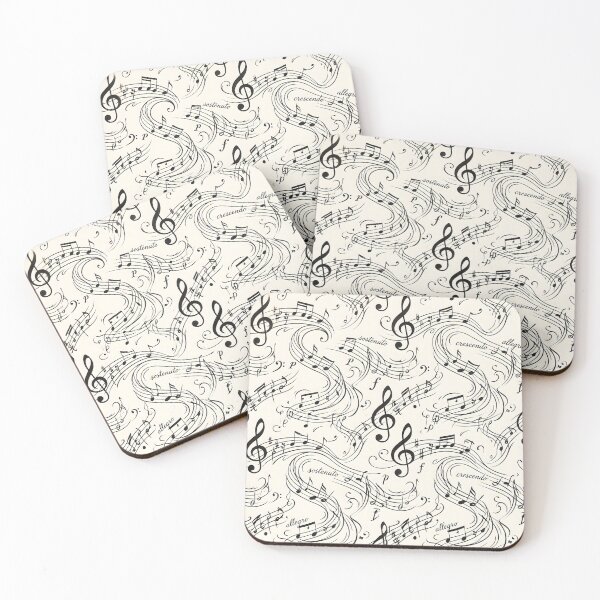 Item preview, Musical Notation Wallpaper Pattern designed and sold by SplashTastic.