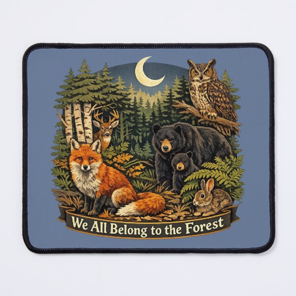 Item preview, We All Belong to the Forest Nature Outdoors Camping Typography Design designed and sold by BirdsnStuff.