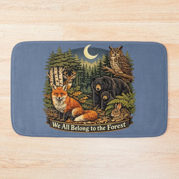Item preview, We All Belong to the Forest Nature Outdoors Camping Typography Design designed and sold by BirdsnStuff.