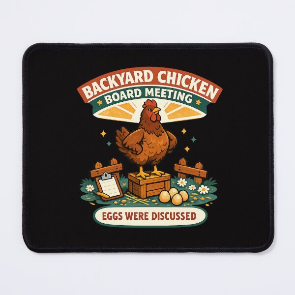 Item preview, Backyard Chicken Board Meeting Eggs Were Discussed designed and sold by Concrete Coffee Studio.
