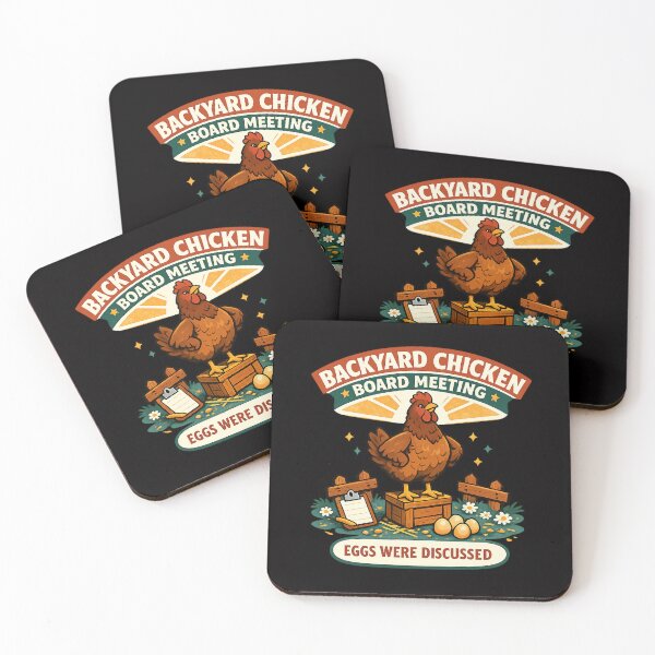 Item preview, Backyard Chicken Board Meeting Eggs Were Discussed designed and sold by Concrete Coffee Studio.