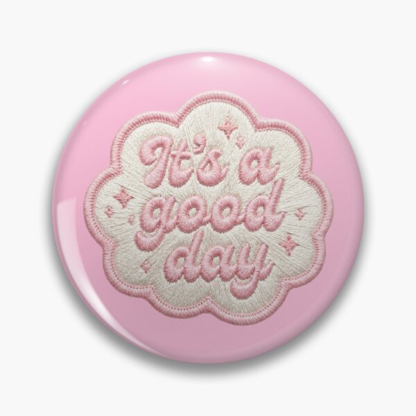 Item preview, It's a Good Day Embroidery Style Patch Design designed and sold by Lamlamiu.
