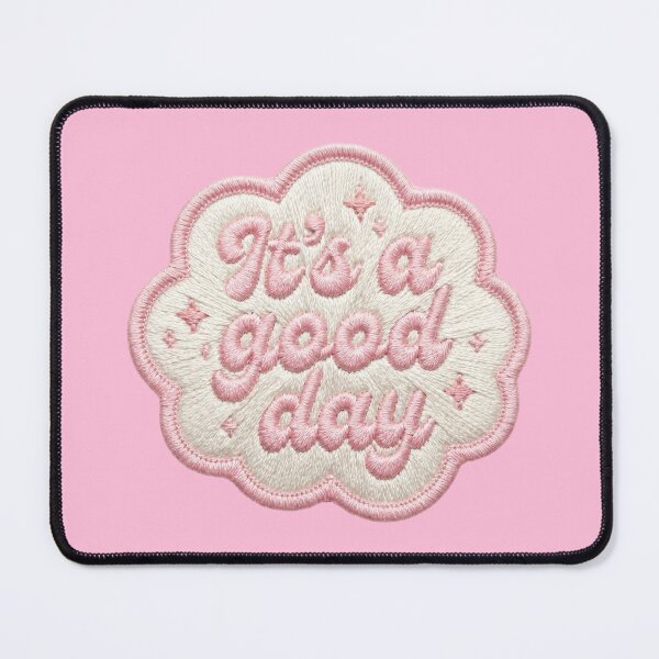 Item preview, It's a Good Day Embroidery Style Patch Design designed and sold by Lamlamiu.
