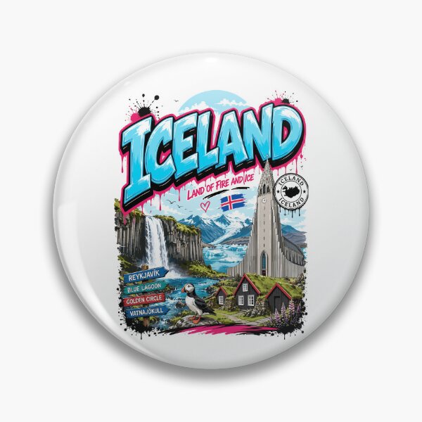 Item preview, Iceland Street Art Urban Graphic Tee designed and sold by AtuqStudio.