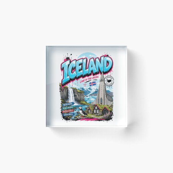 Item preview, Iceland Street Art Urban Graphic Tee designed and sold by EdwinkOne.