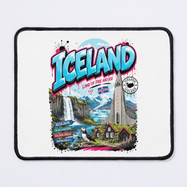 Item preview, Iceland Street Art Urban Graphic Tee designed and sold by EdwinkOne.
