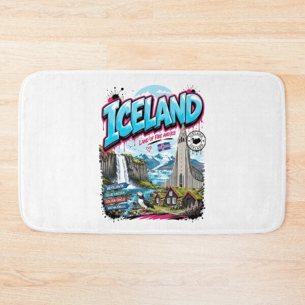 Item preview, Iceland Street Art Urban Graphic Tee designed and sold by AtuqStudio.
