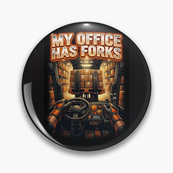 Item preview, My Office Has Forks Forklift Operator Humor designed and sold by RetroNibylander.