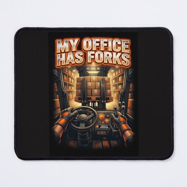 Item preview, My Office Has Forks Forklift Operator Humor designed and sold by RetroNibylander.