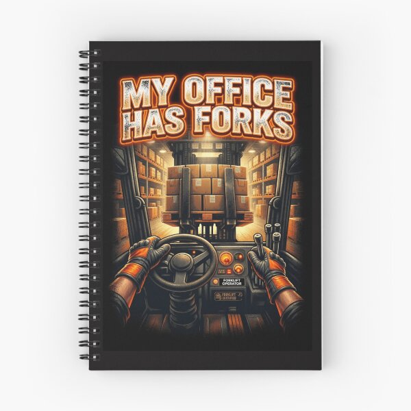 Item preview, My Office Has Forks Forklift Operator Humor designed and sold by RetroNibylander.