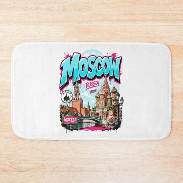 Item preview, Moscow Street Art Urban Graphic Tee designed and sold by AtuqStudio.