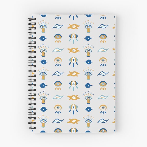 Item preview, Ojos turcos - Patrón Mati 1 - Azul griego, dorado y blanco designed and sold by Daniel Bevis Design.