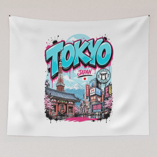 Item preview, Tokyo Street Art Urban Graphic Tee designed and sold by AtuqStudio.