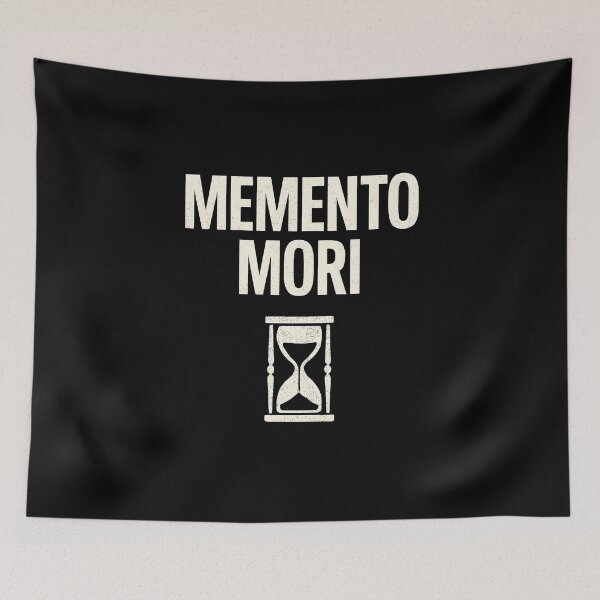 Item preview, Memento Mori Minimal Stoic Quote Shirt Death Reminder (White Font) designed and sold by TshirtsLabs.