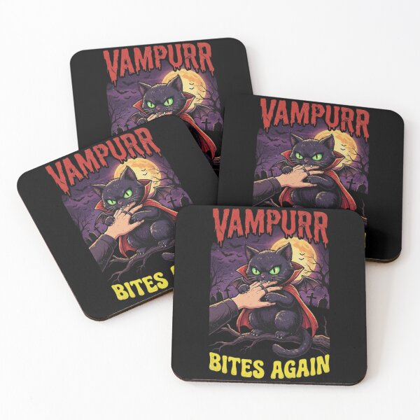 Item preview, Vampurr Bites Again Funny Vampire Black Cat Halloween designed and sold by CF_VintageDesign.