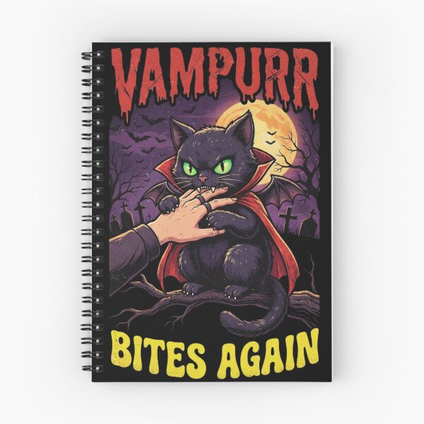 Item preview, Vampurr Bites Again Funny Vampire Black Cat Halloween designed and sold by CF_VintageDesign.