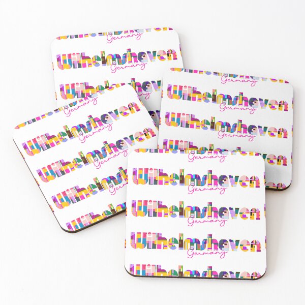 Item preview, Wilhelmshaven, Germany, Vibrant Abstract City Typography Art designed and sold by Wanderful-roads.
