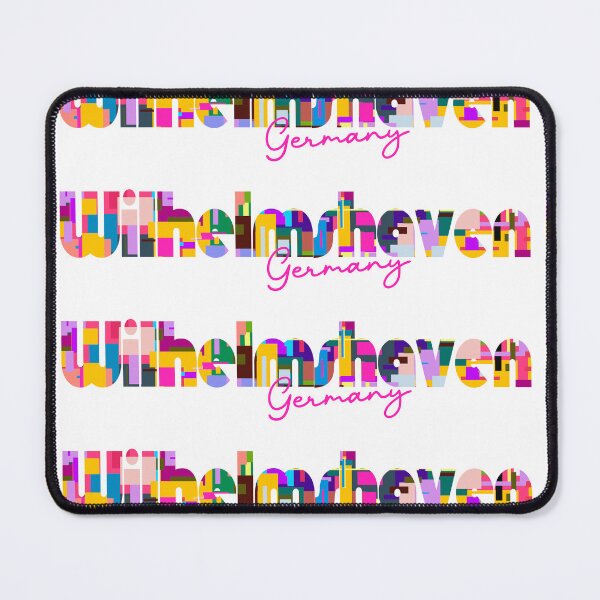 Item preview, Wilhelmshaven, Germany, Vibrant Abstract City Typography Art designed and sold by Wanderful-roads.