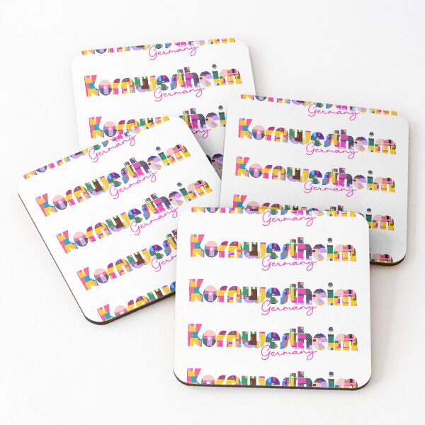 Item preview, Kornwestheim, Germany, Vibrant Abstract City Typography Art designed and sold by Wanderful-roads.