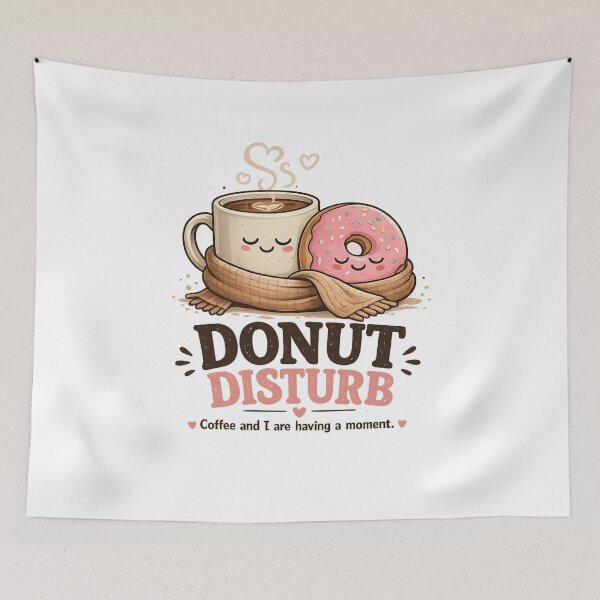 Item preview, Donut Disturb Coffee And I Are Having A Moment Funny Cute Kawaii Food Pun Gift designed and sold by SHREE ART STUDIO.