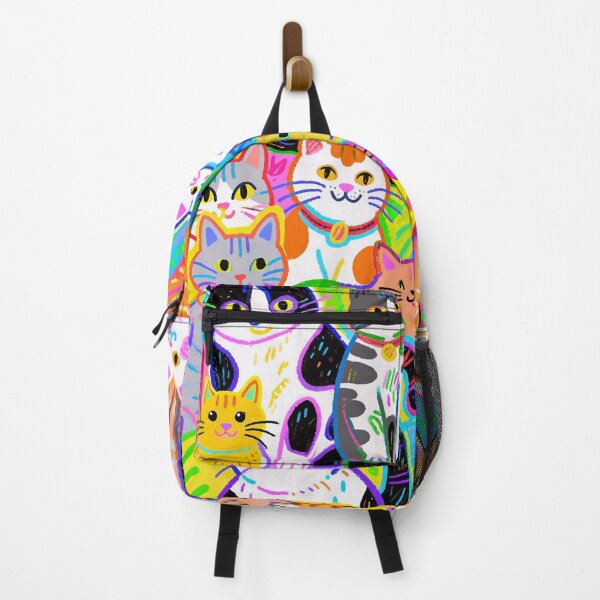 Item preview, Colorful Kawaii Cat Pattern designed and sold by HoloHugDesigns.