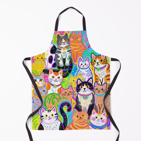 Item preview, Colorful Kawaii Cat Pattern designed and sold by HoloHugDesigns.