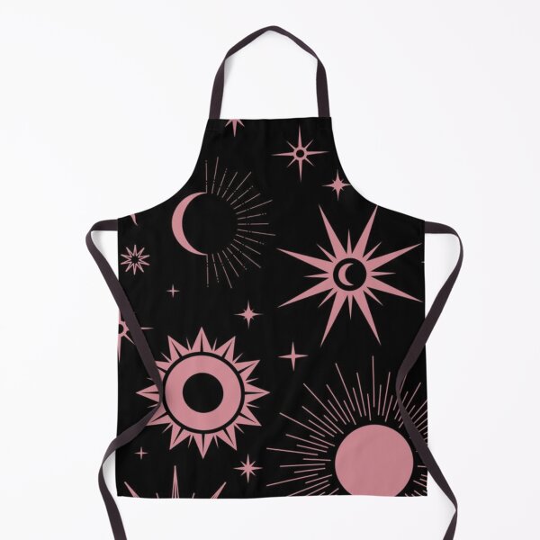 Item preview, Black Pink Sun and Stars Pattern designed and sold by KayeSystems.