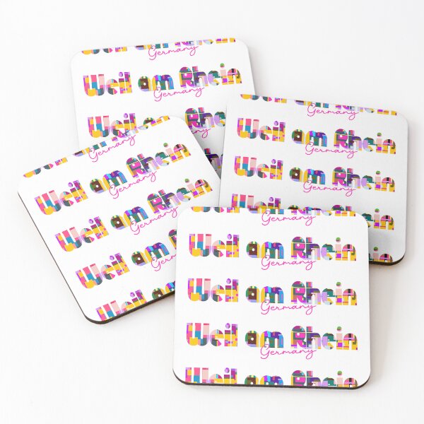 Item preview, Weil am Rhein, Germany, Vibrant Abstract City Typography Art designed and sold by Wanderful-roads.