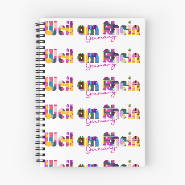 Item preview, Weil am Rhein, Germany, Vibrant Abstract City Typography Art designed and sold by Wanderful-roads.