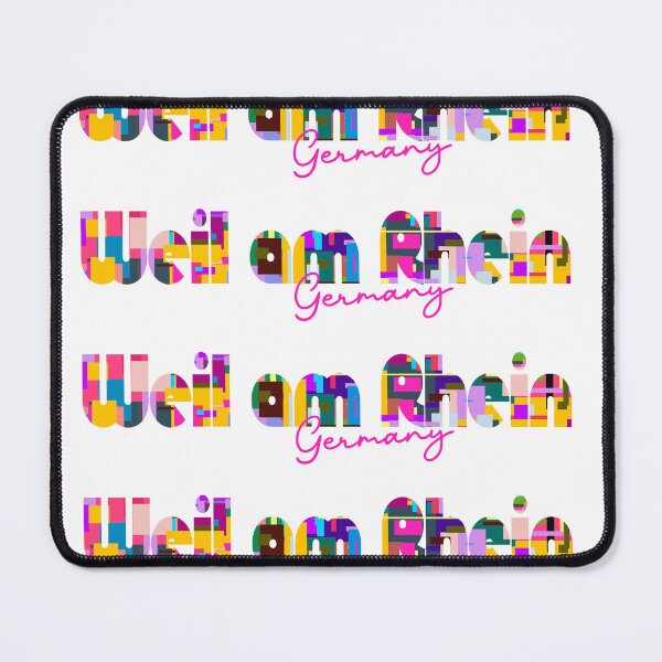 Item preview, Weil am Rhein, Germany, Vibrant Abstract City Typography Art designed and sold by Wanderful-roads.
