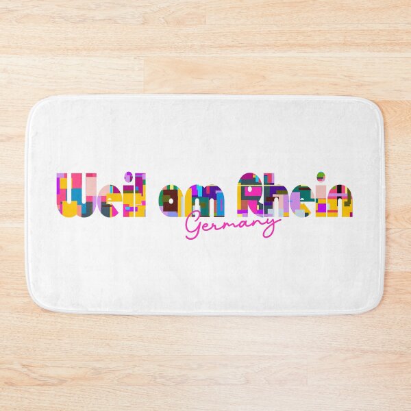 Item preview, Weil am Rhein, Germany, Vibrant Abstract City Typography Art designed and sold by Wanderful-roads.