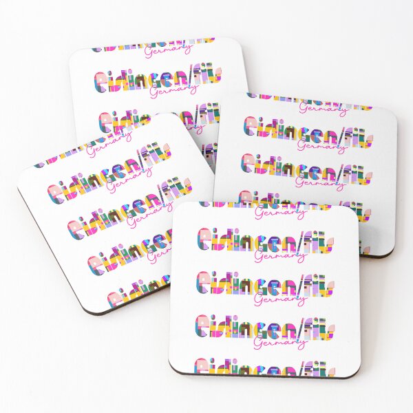 Item preview, Eislingen/Fils, Germany, Vibrant Abstract City Typography Art designed and sold by Wanderful-roads.