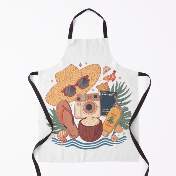 Item preview, Tropical Sunset Vacation Flat Lay Logo - Retro Summer Travel Design designed and sold by trendplusco.