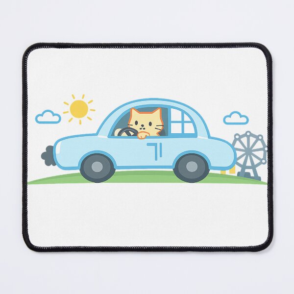 Item preview, Cute Cat Driving Car Doodle designed and sold by Stick It Wear It.