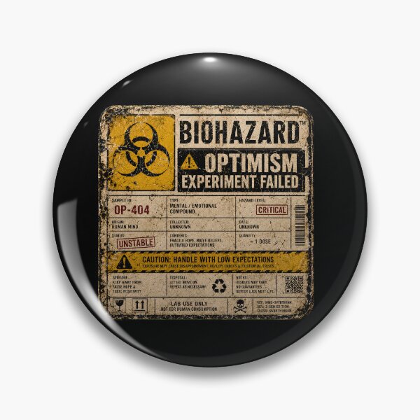 Item preview, SIGNS - Warning Biohazard Optimism Experiment Failed designed and sold by MetusArt.