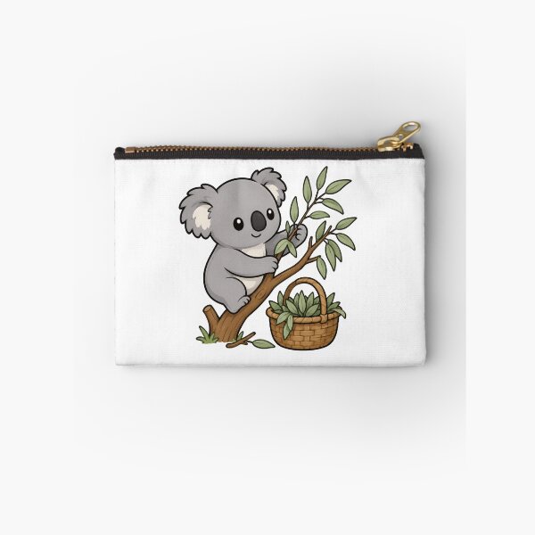 Item preview, Cute Koala Picking Eucalyptus Sticker designed and sold by PawsGiggles.