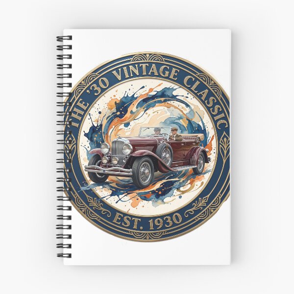 Item preview, Retro 1930s Vintage Classic Car Watercolor Splash Emblem designed and sold by MottotoTech.